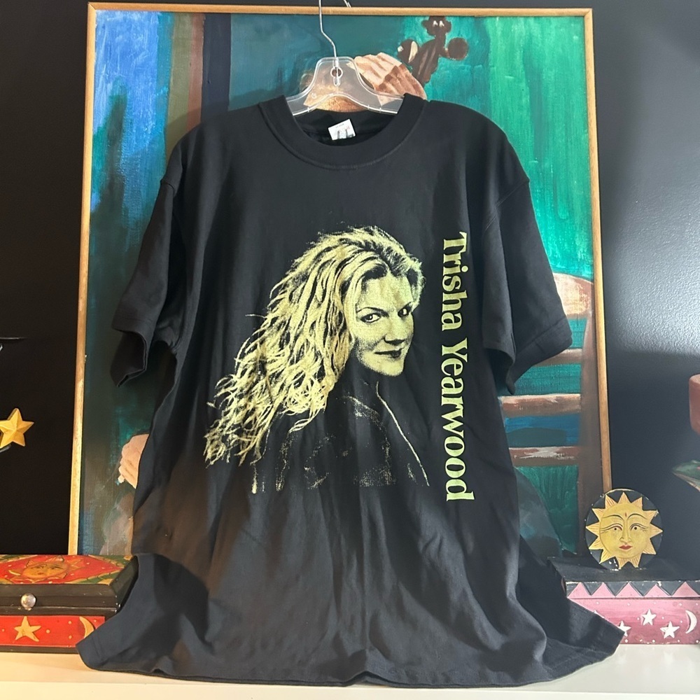 Vintage Trisha Yearwood 2000s Black Concert T-Shirt Women’s Large Y2K Country